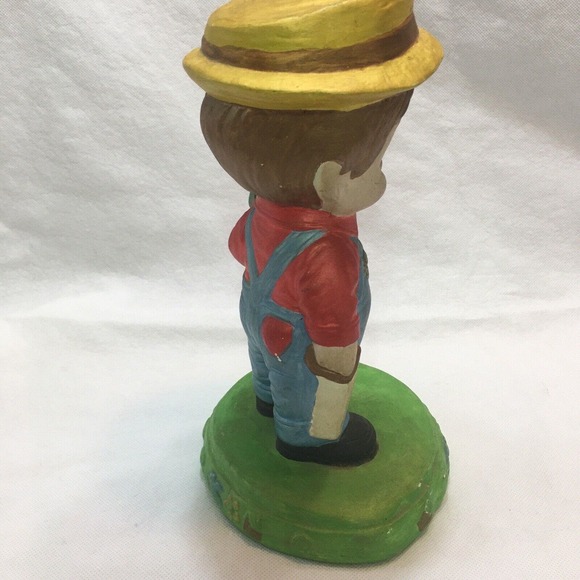 Vintage Ceramic Boy Holding Birdhouse & Saw Hand Painted Ceramichrome, Inc. 1973 - Picture 5 of 8